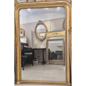 Antique Louis Philippe Mirror With Mercury-gilded Gold Leaf, 105 X 152 Cm