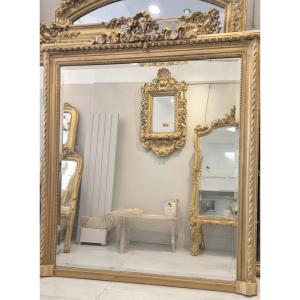 Antique Mirror With Fireplace Mirror Frame, 106 X 127 Cm
