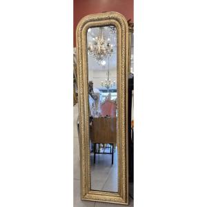 Narrow "entre 2" Mirror With Antique Glass, 34 X 125 Cm