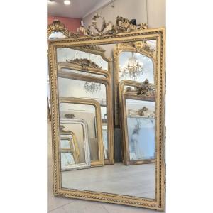 Antique Gilded Louis XVI Mirror, 94 X 146 Cm