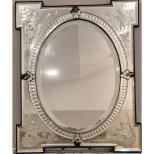 Miroir Venise ancien parecloses 4 saisons 40*50cm