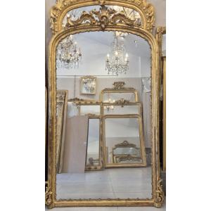 Miroir Napoloén III ancien doré au mercure 125*210cm