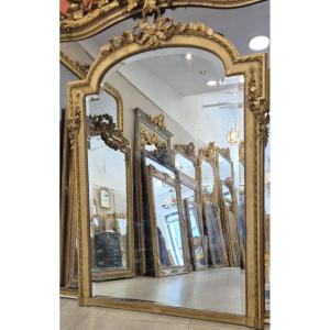 Miroir Napoléon III  doré 102*155cm