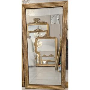 Gilded Directoire-style Mirror, 57 X 114 Cm