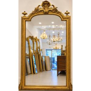 Napoleon III-style Gilded Mirror, 90 X 160 Cm