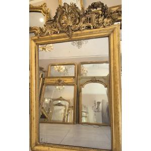 Miroir Louis Philippe cartouche rectangulaire mercure 102*155cm