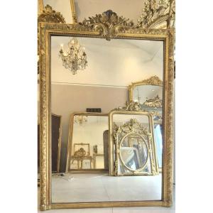 Miroir Napoléon  III doré 122*170cm