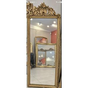 Miroir Napoléon III doré 75/190cm