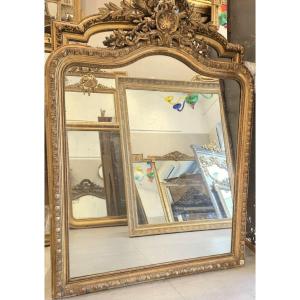 Antique Gilded Napoleon III Mirror, 120 X 148 Cm