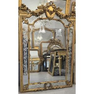Large Napoleon III Ceremonial Mirror, 120 X 182 Cm