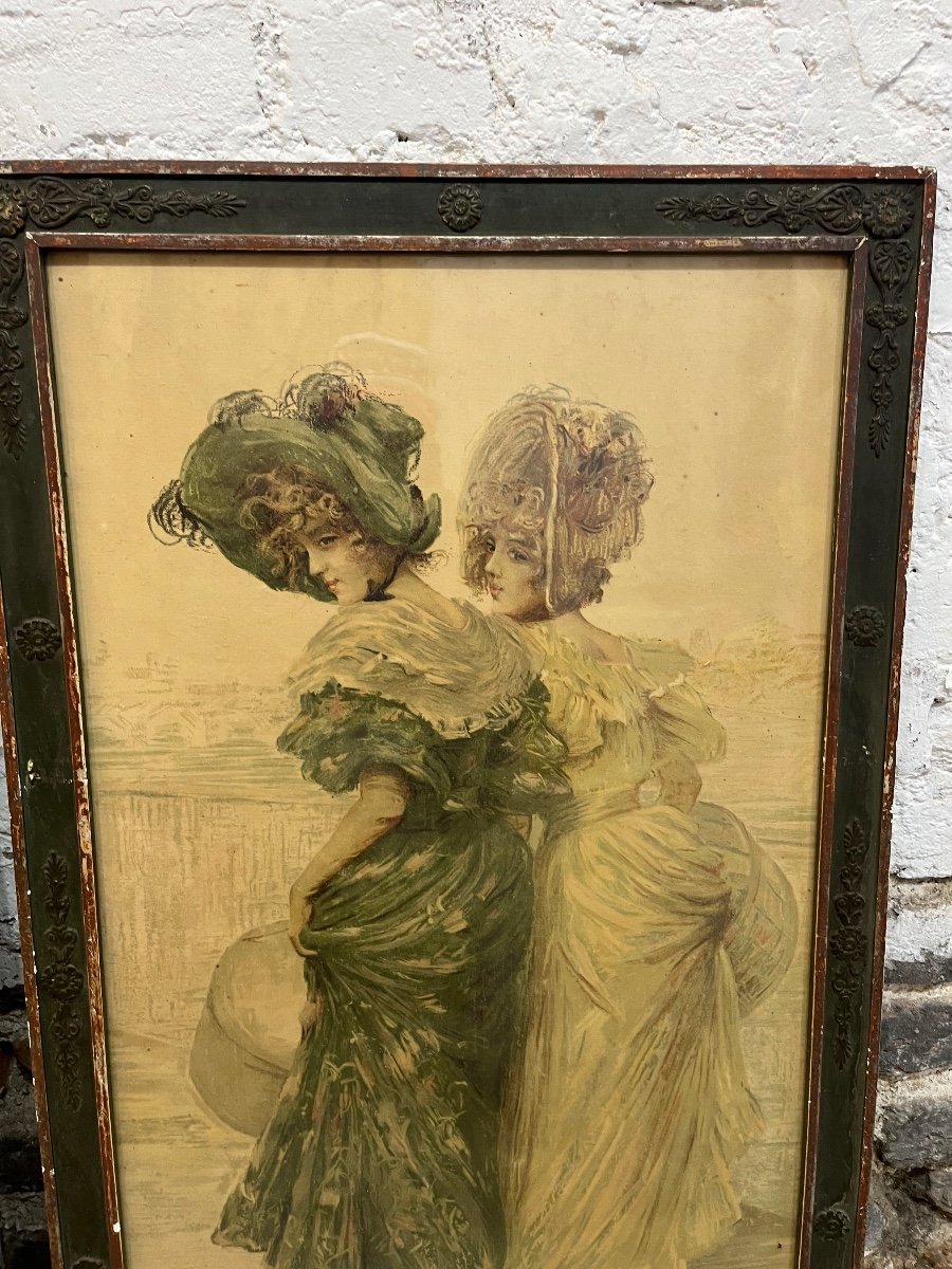 Paire De « lithographies D’élégantes » - Frédérique Vallet Bisson-photo-2