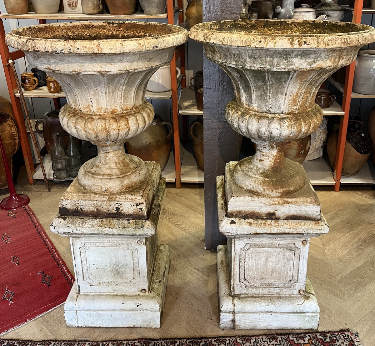 Important Pair Of Planters With Base