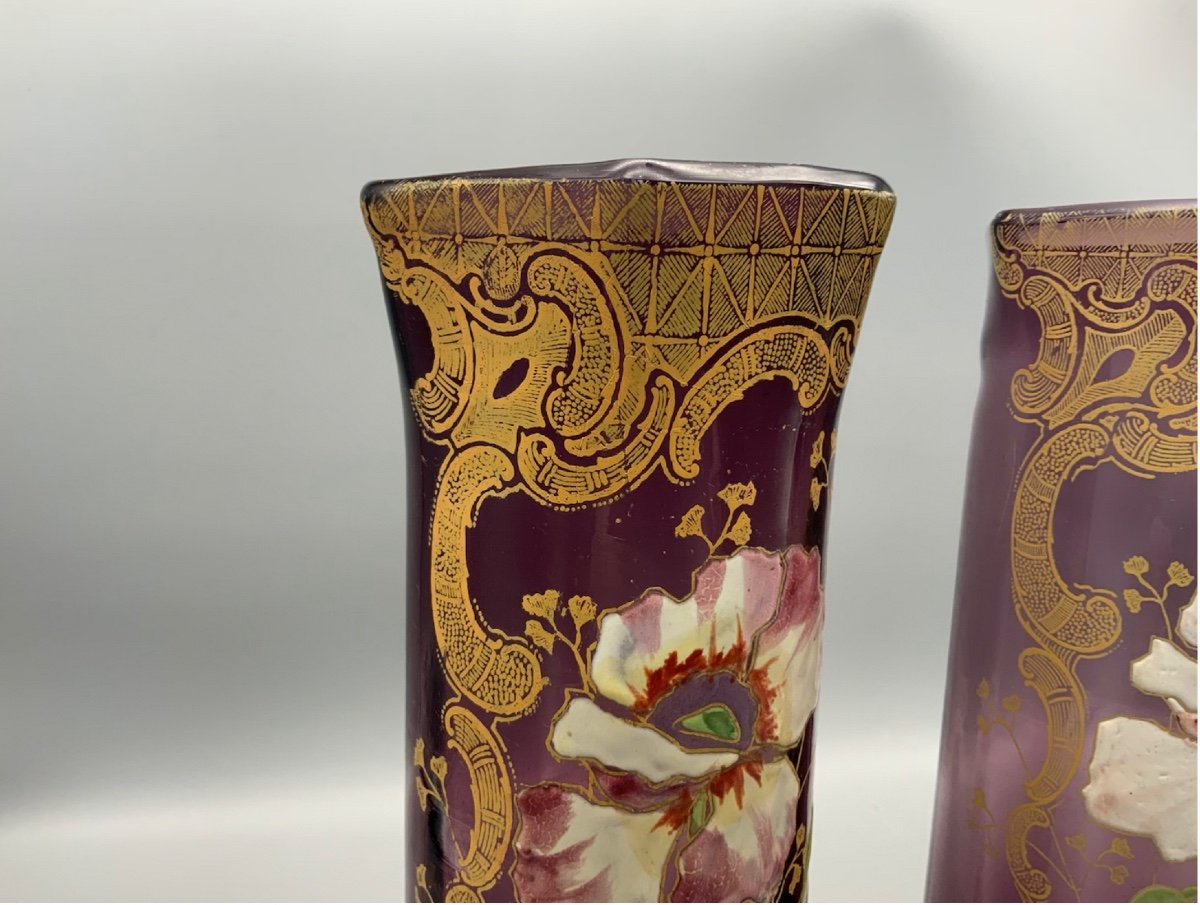 Legras Pair Of Vases 1900-photo-4