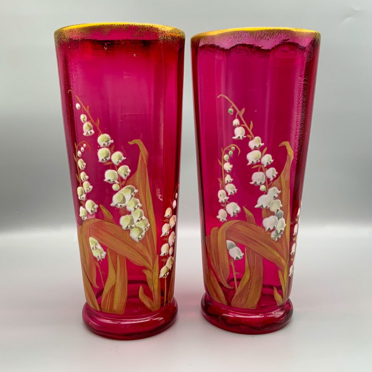 Paire De Vases Legras 