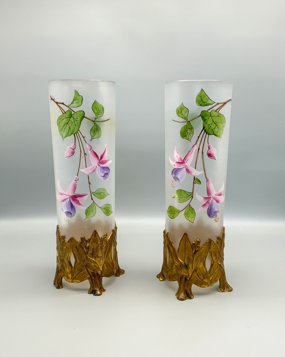 Pair Of Vases 1900 Art Nouveau