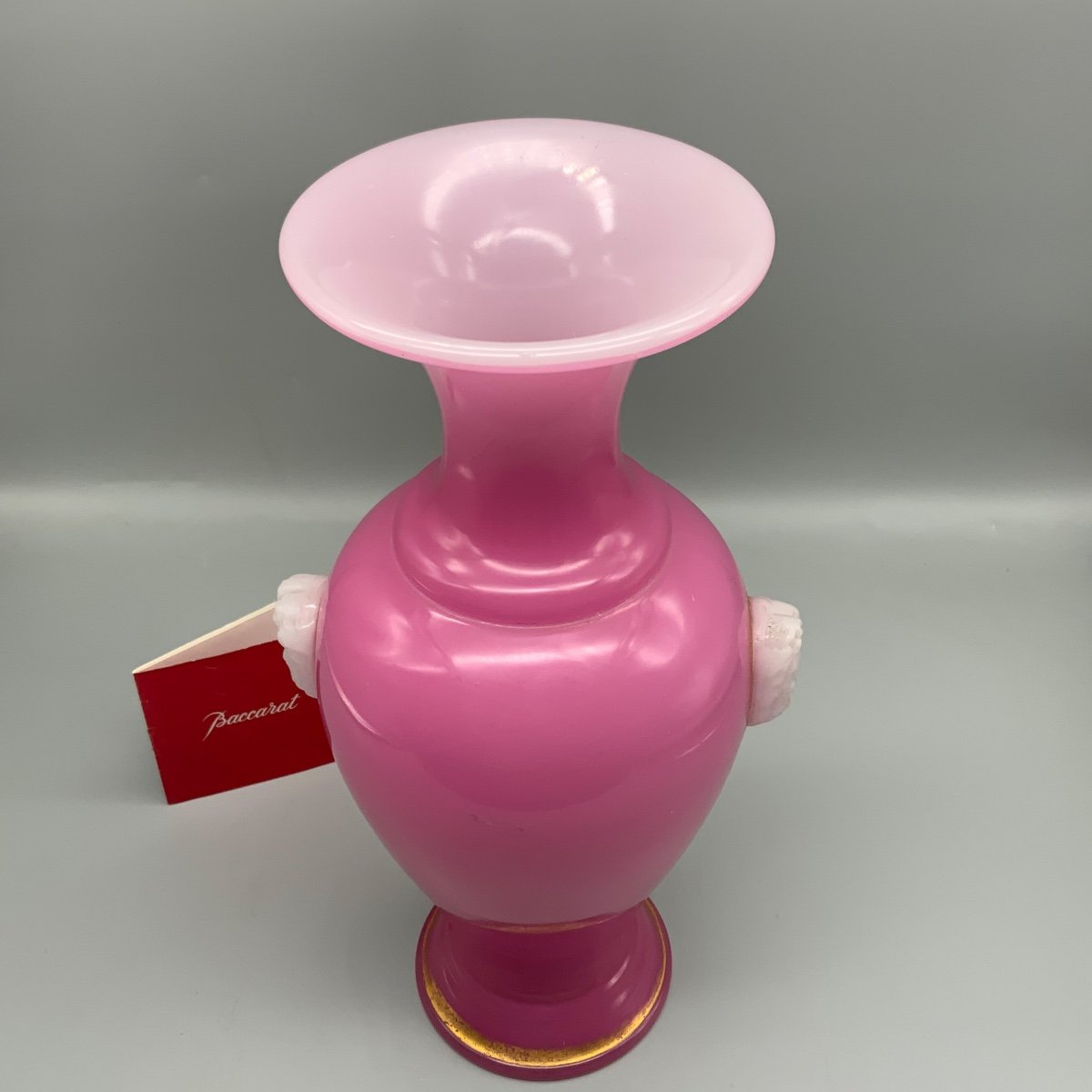 Baccarat Vase Opaline XIXe Siècle -photo-3