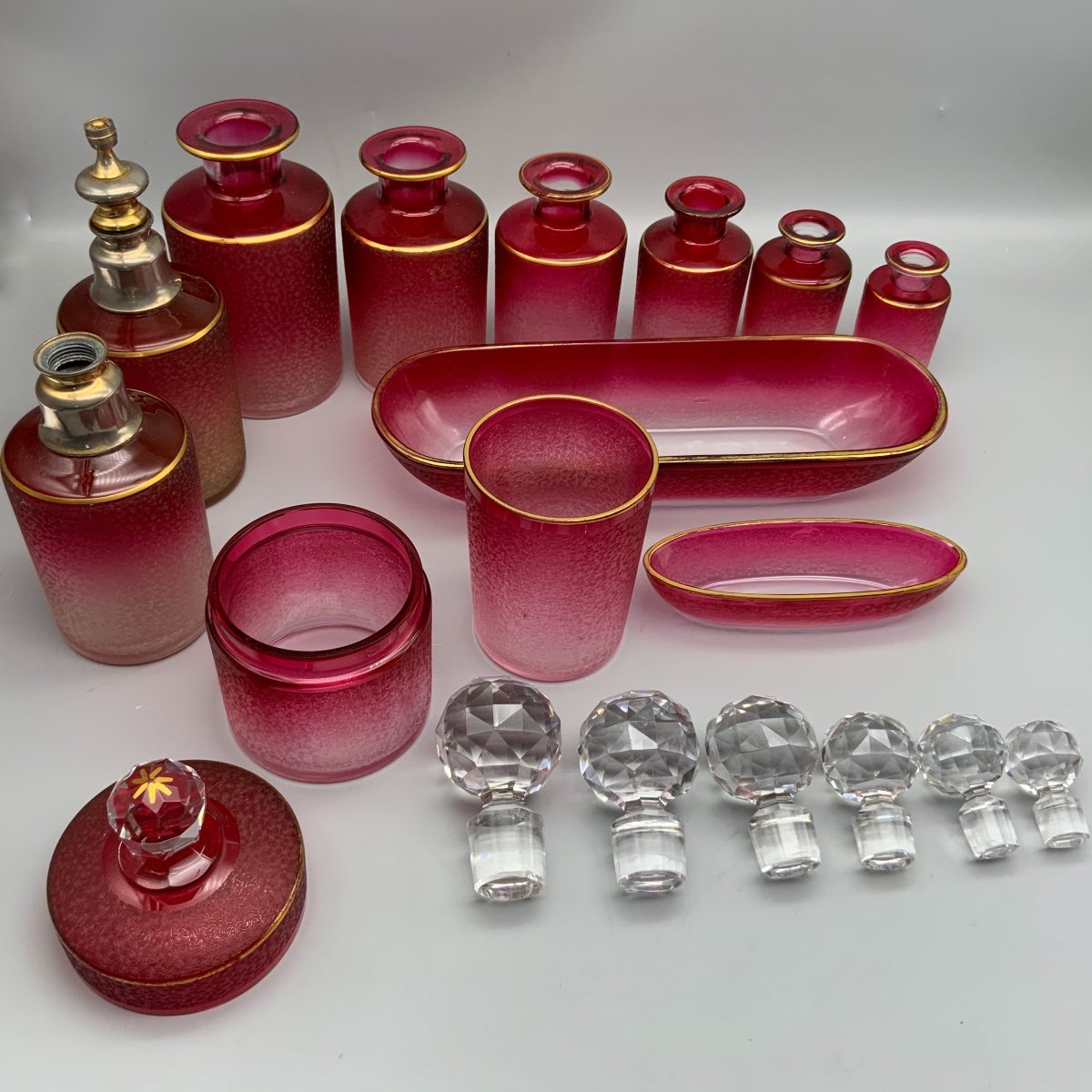 Garniture De Toilette Saint Louis 1900-photo-2