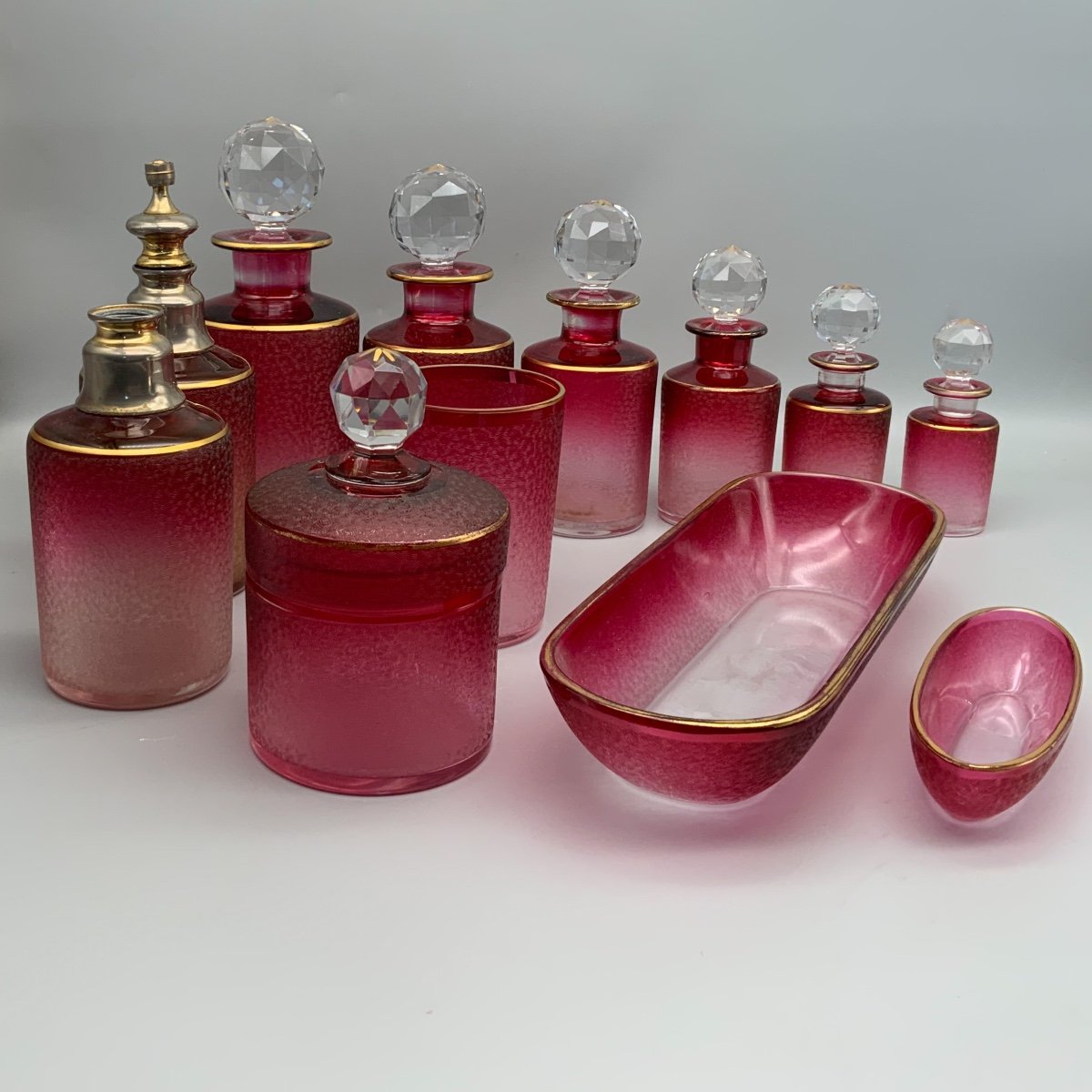 Garniture De Toilette Saint Louis 1900-photo-4