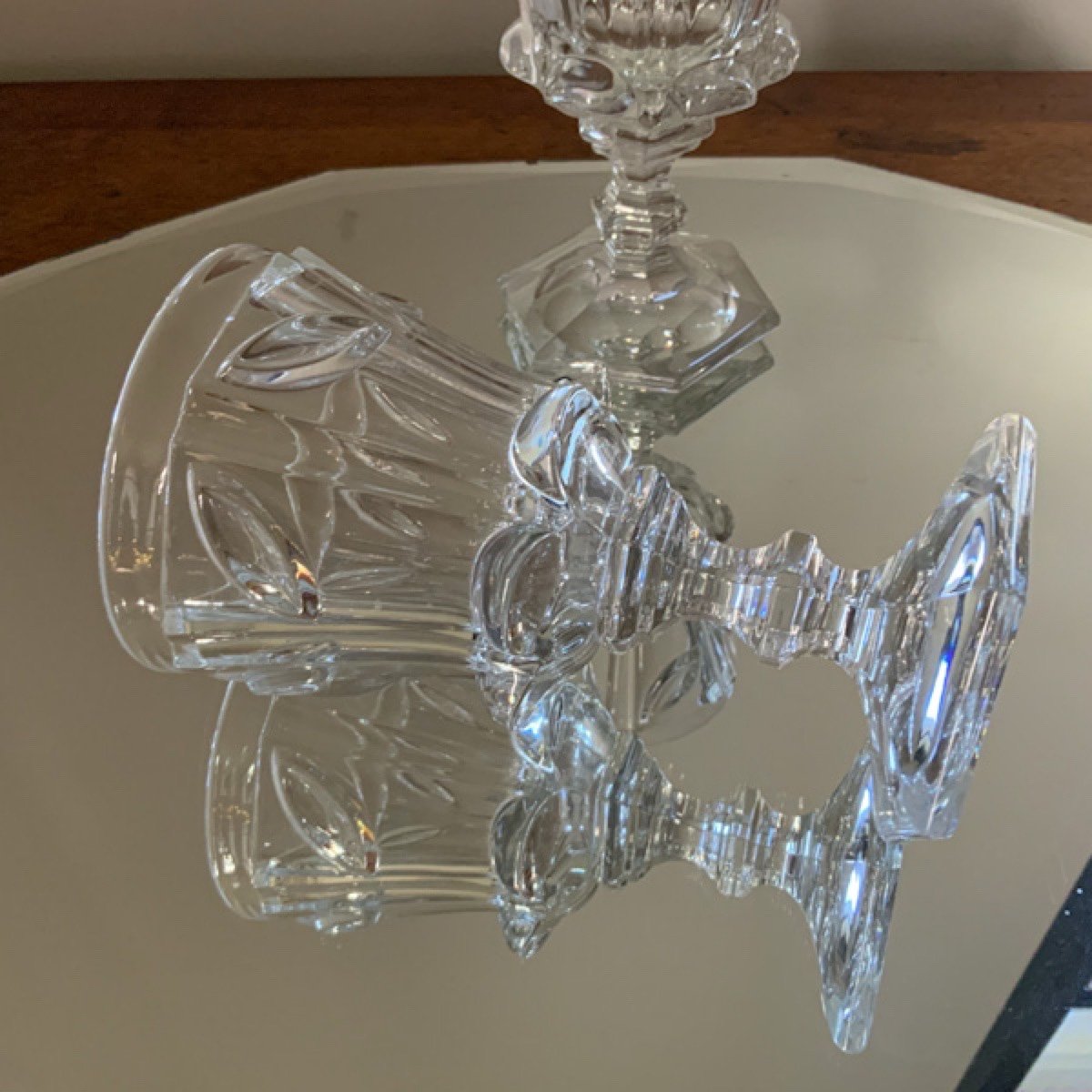 2 Charles X Style Crystal Glasses-photo-2