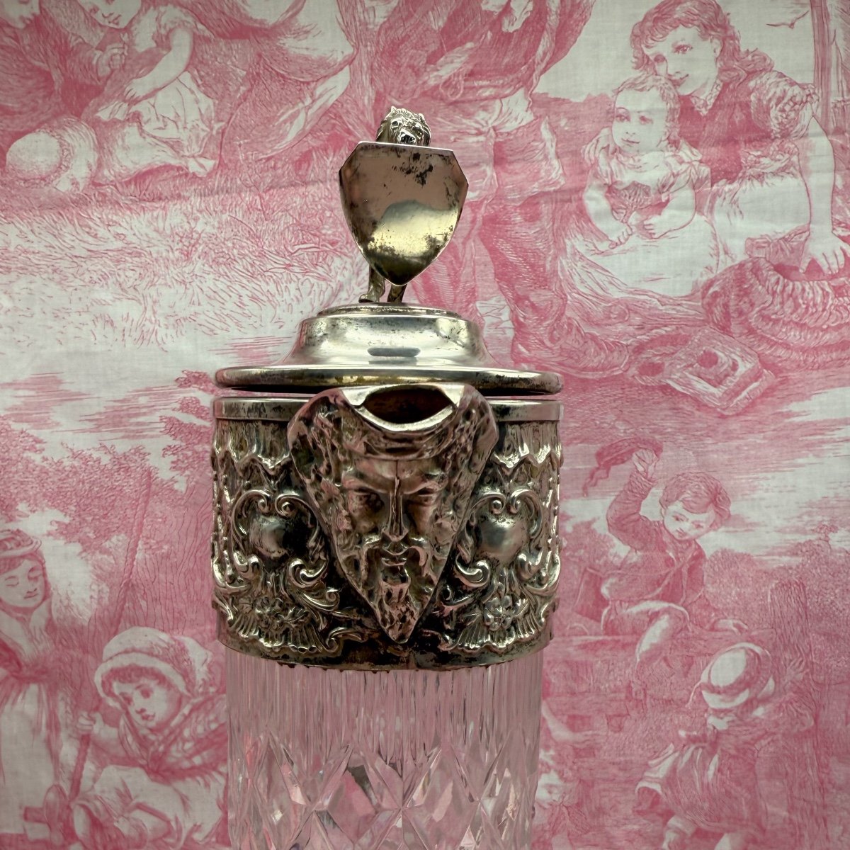 Crystal And Silver Metal Ewer-photo-3