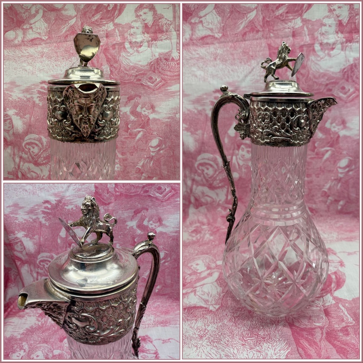Crystal And Silver Metal Ewer-photo-1