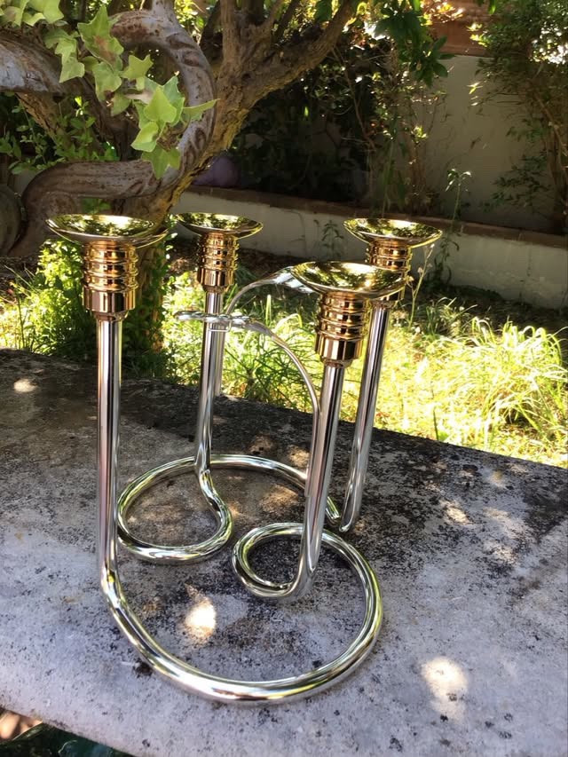 Pair Of Art Deco Vuillermet Candlesticks -photo-1