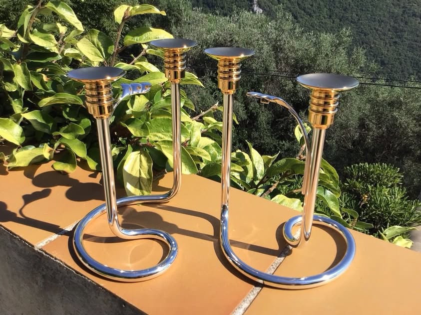 Pair Of Art Deco Vuillermet Candlesticks 