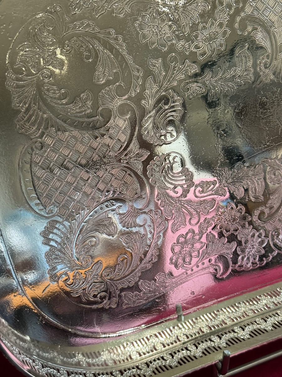 Grand plateau sur pieds  Copper exclusivité Christofle -photo-4