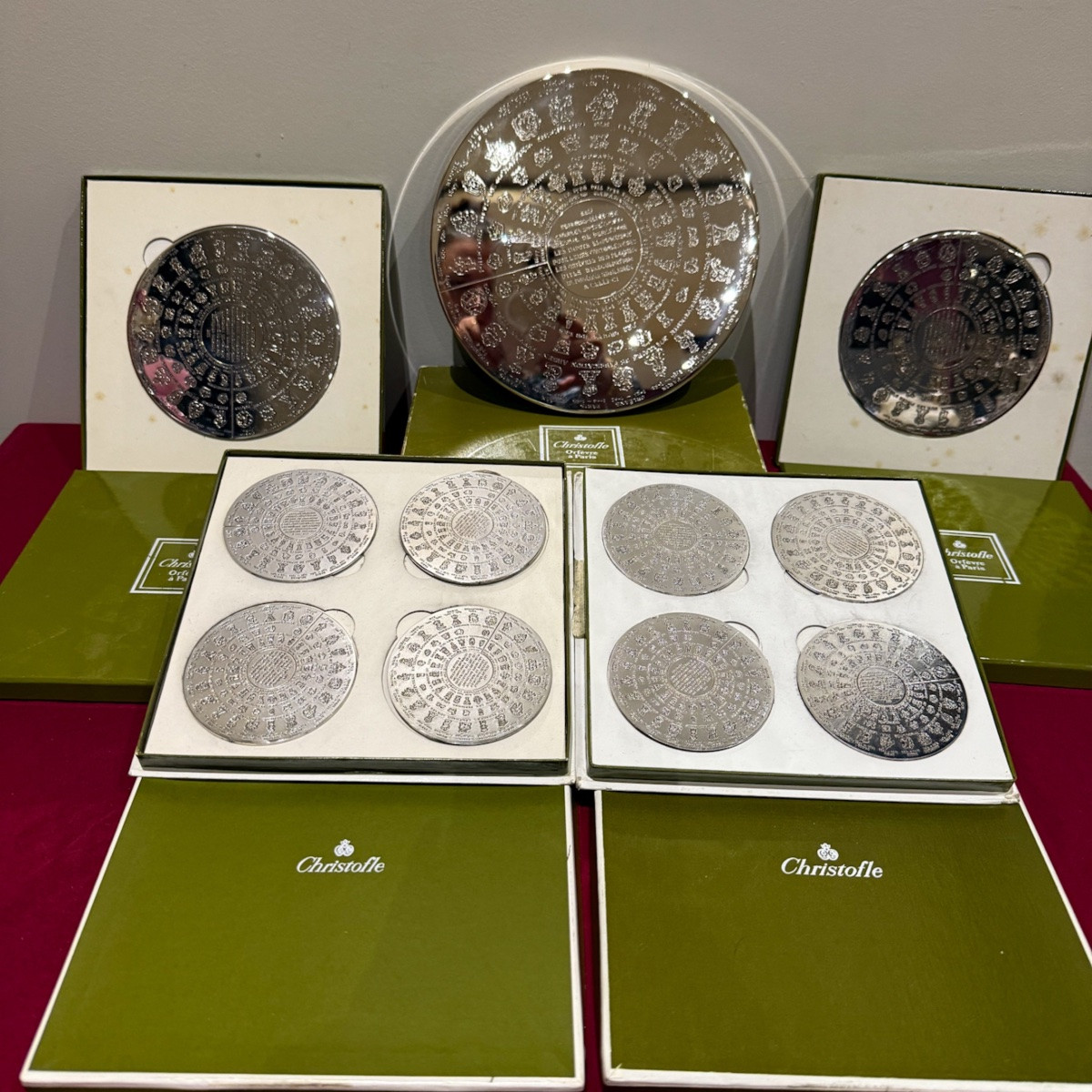 Christofle dessous de plat, dessous de carafes et sous verres Fermiers Généraux -photo-5