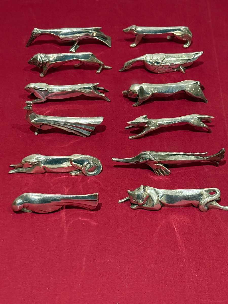 12 porte-couteaux animaliers Gallia -Sandoz- Christofle-photo-2