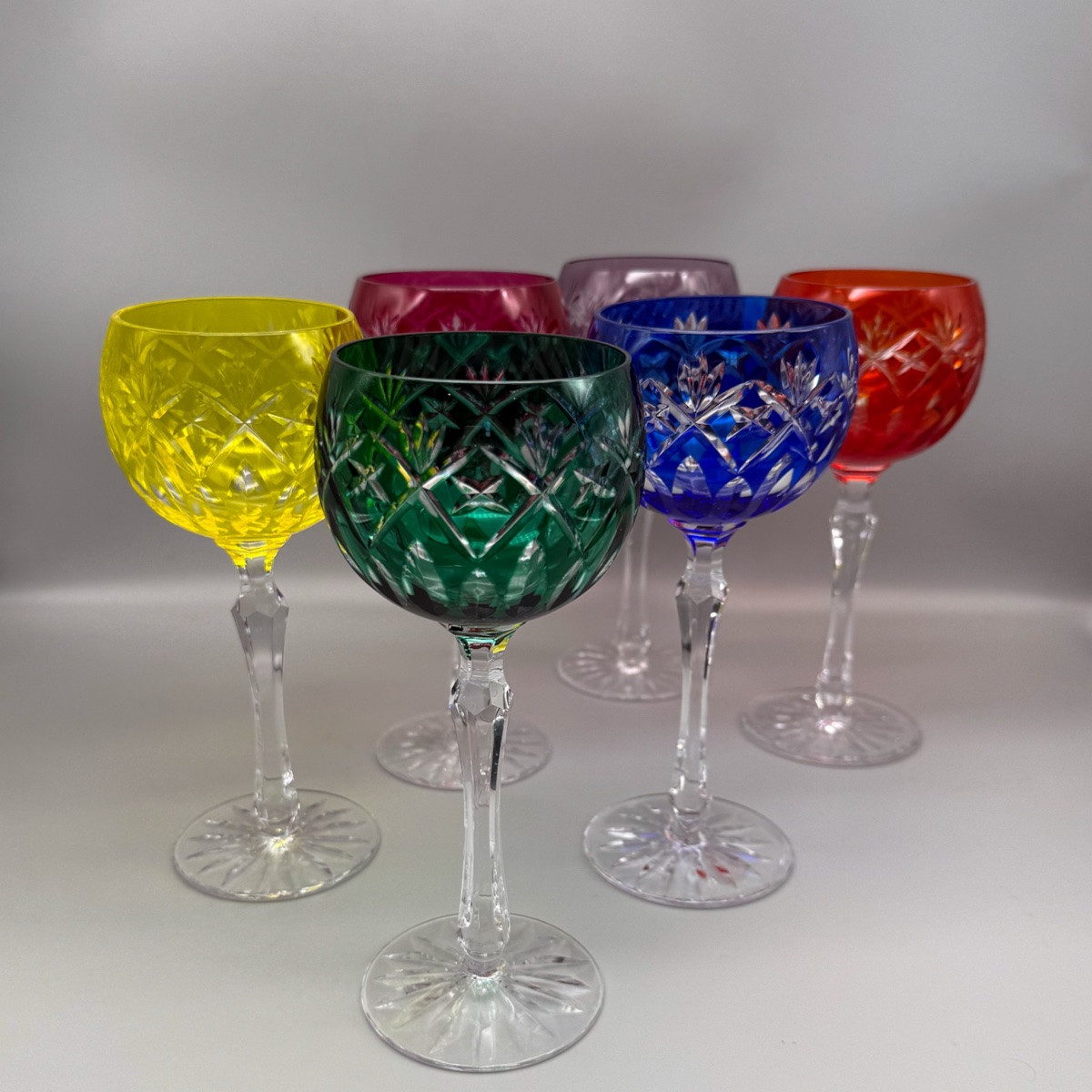 6 Roemers , Cristallerie Royale de champagne Bayel -photo-2