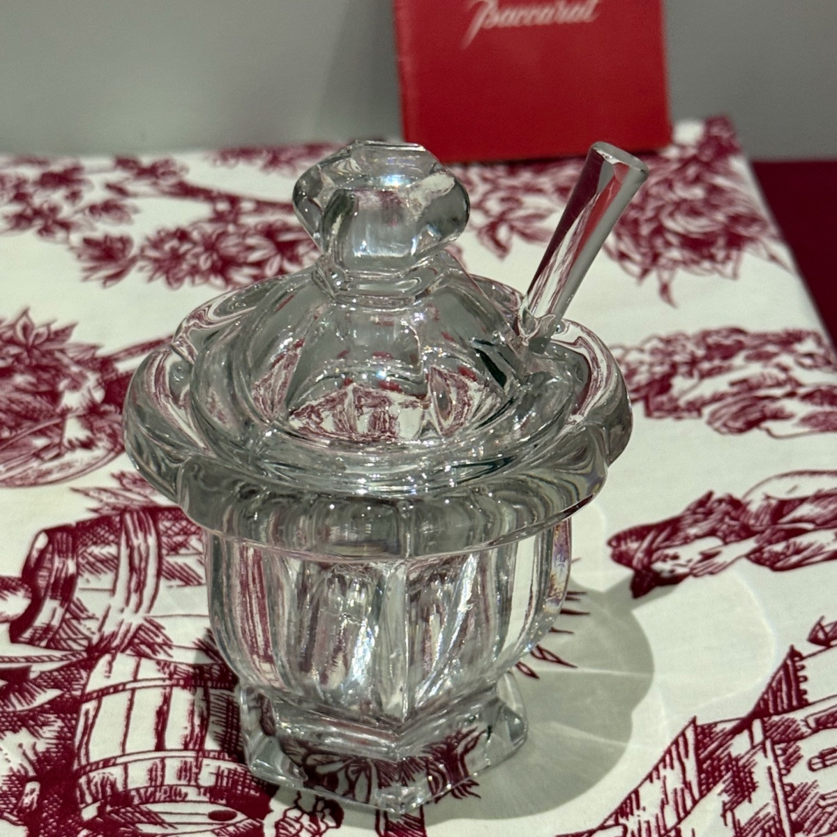 Baccarat Harcourt Mustard Pot With Its Spoon -photo-2