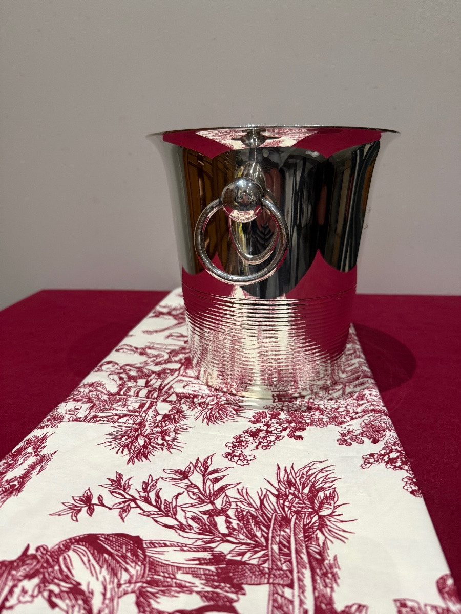 Seau à champagne métal argenté -photo-3