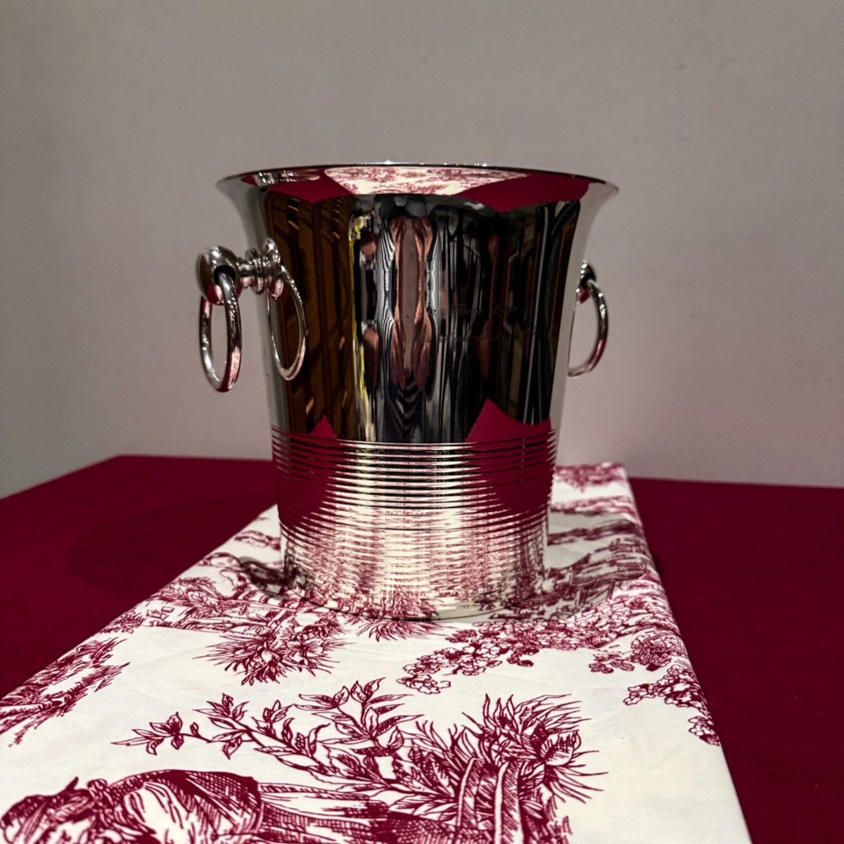 Seau à champagne métal argenté 