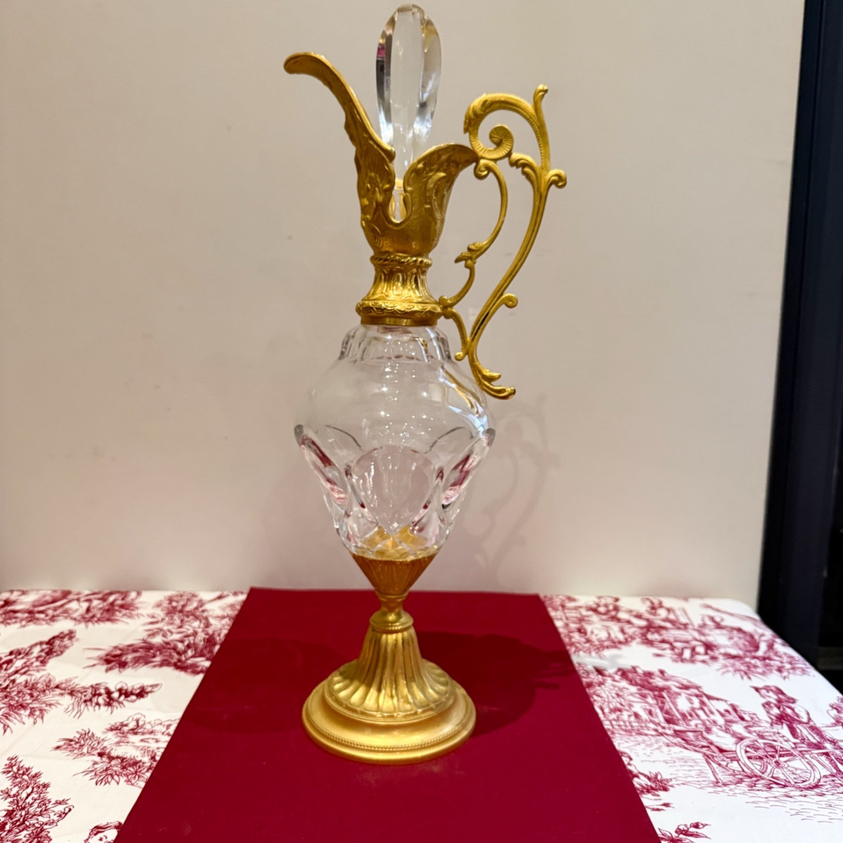 Crystal Ewer On A Pedestal 