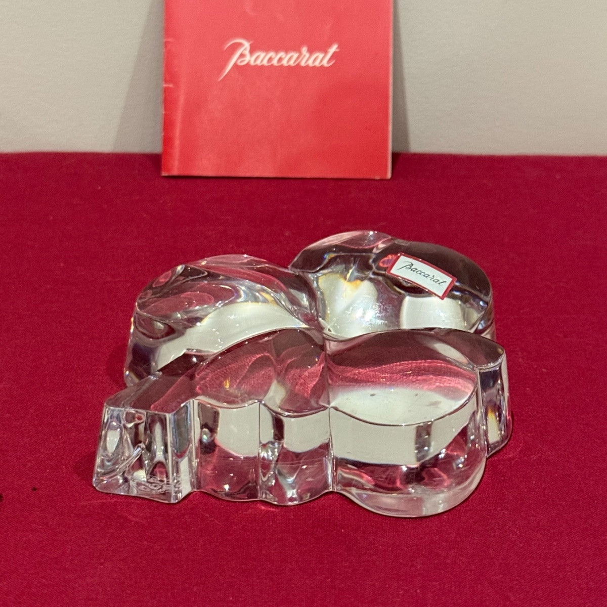 Baccarat Four-leaf Clover Paperweight -photo-2