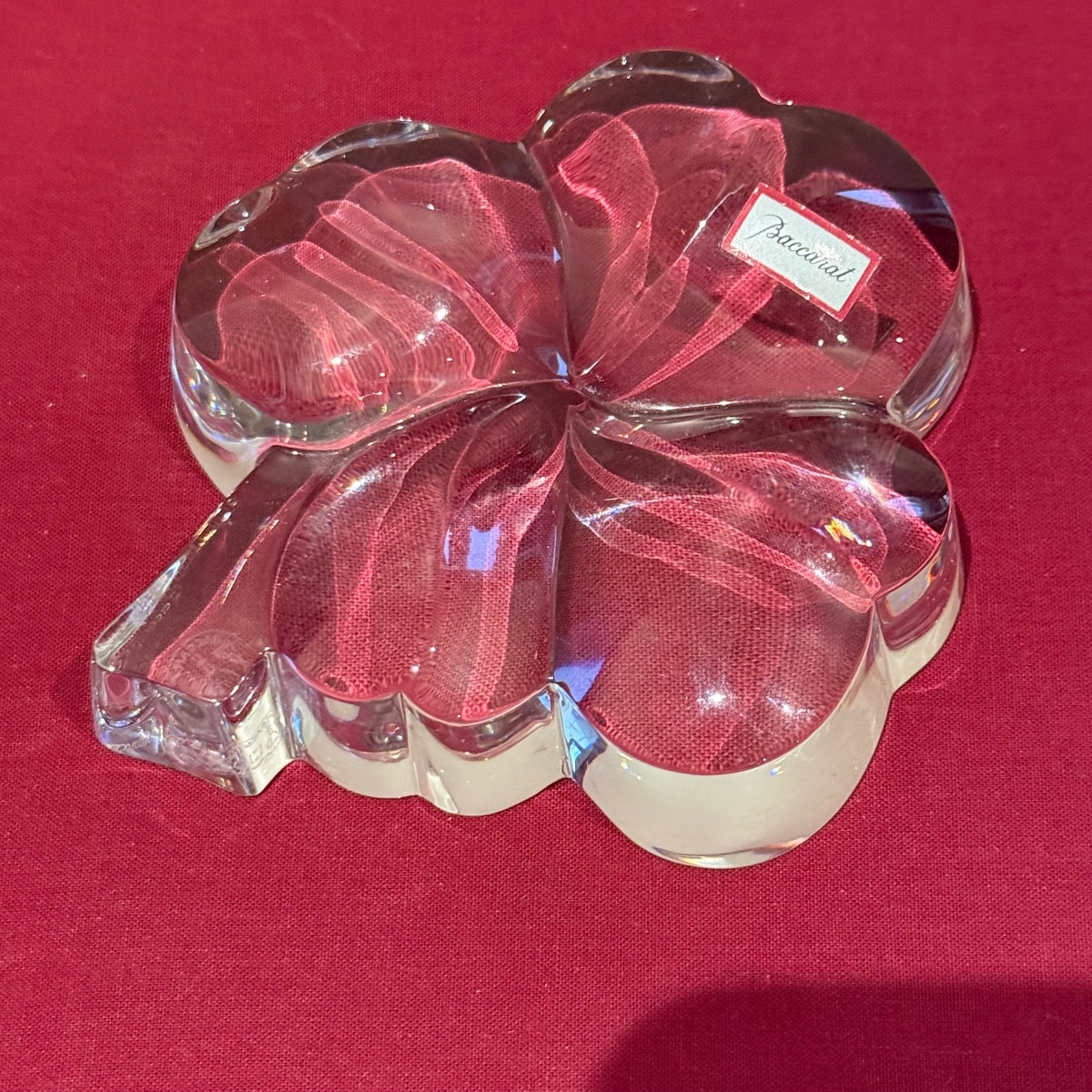 Baccarat Four-leaf Clover Paperweight 