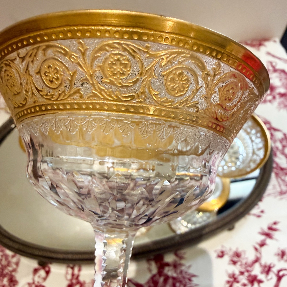 Saint Louis 6 Thistle Champagne Glasses -photo-3