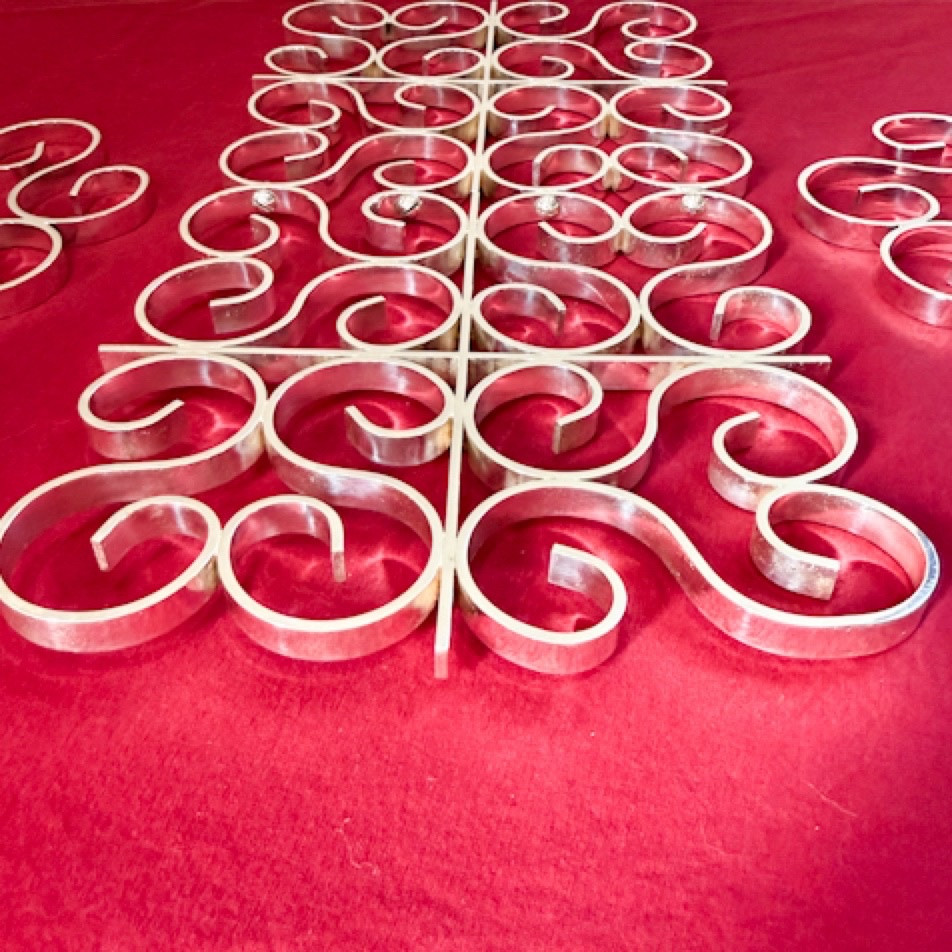 Christofle grand dessous de plat et 2 dessous de bouteille Arabesque -photo-2