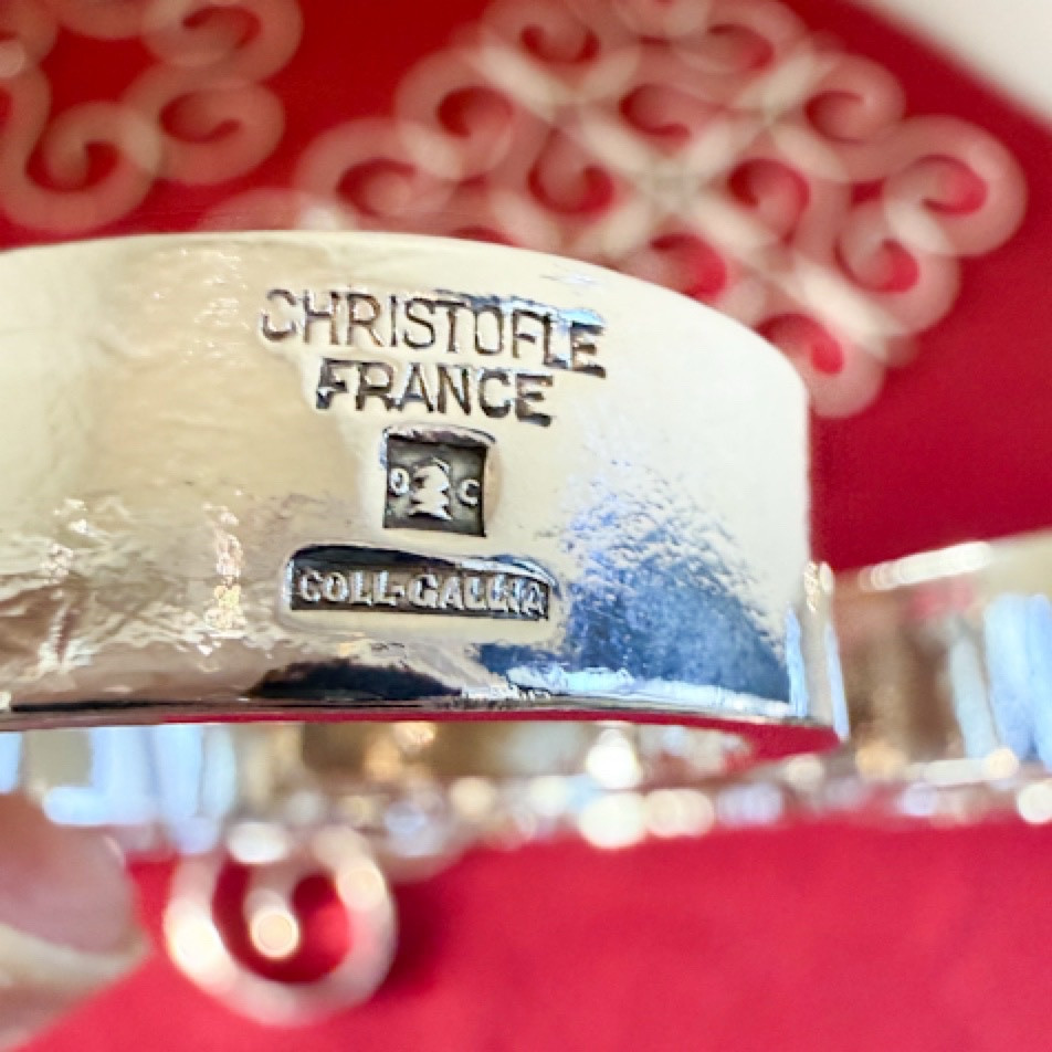 Christofle grand dessous de plat et 2 dessous de bouteille Arabesque -photo-1