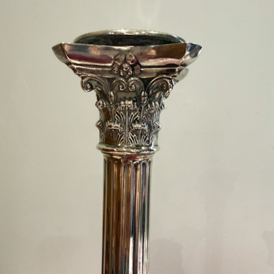 Pair Of Silver-plated Candlesticks Richard Hodd & Co Ltd-photo-2