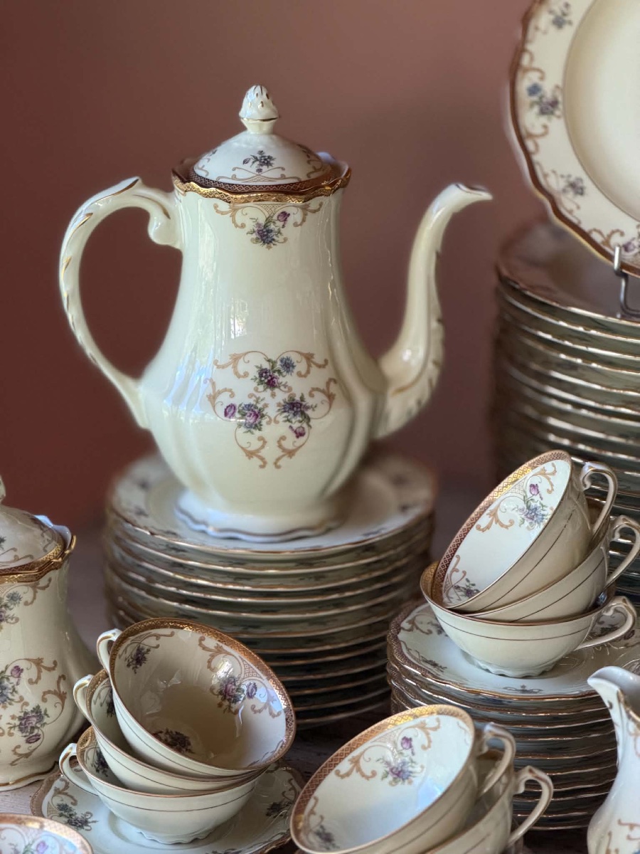 Limoges Porcelain Dinner Service 84 Pieces-photo-5