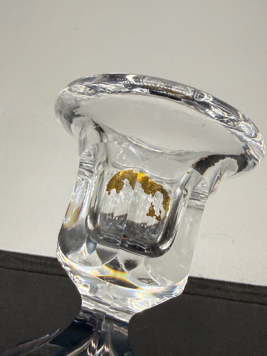 Bougeoir cristal Val Saint Lambert -photo-4