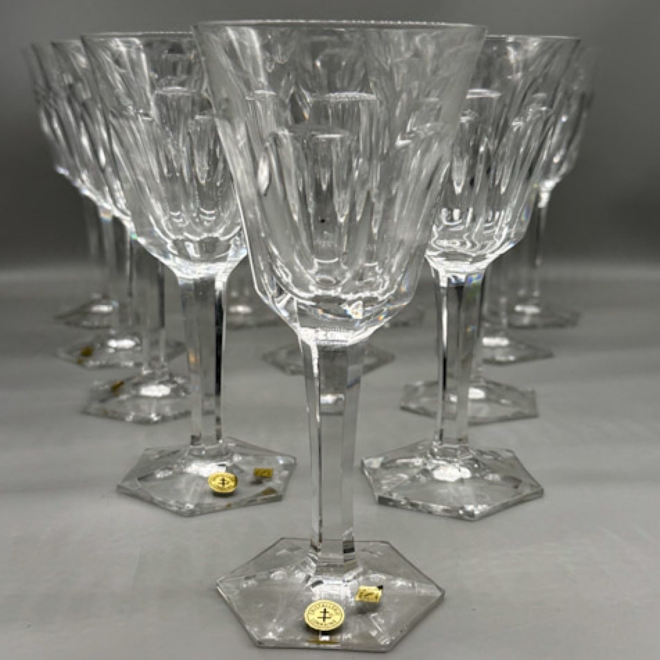 12 verres à eau cristal de Lorraine 