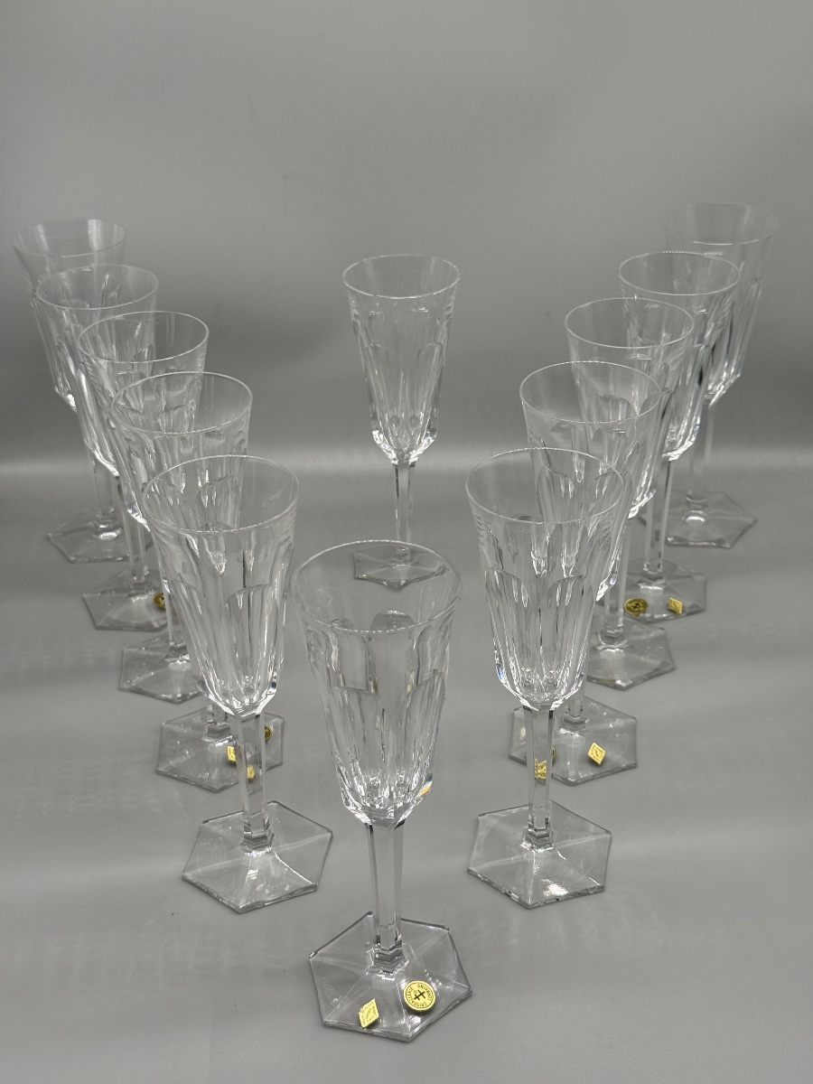 12 flûtes à champagne cristal de Lorraine-photo-4