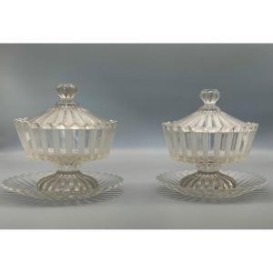 Paire De Drageoirs Baccarat 