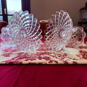 Baccarat paire de coupes sur piédouche 