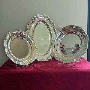 Ercuis 3 plats de service contours filets 