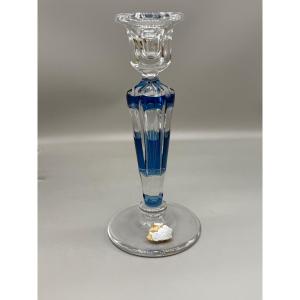Bougeoir cristal Val Saint Lambert
