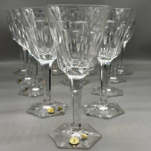 12 verres à eau cristal de Lorraine